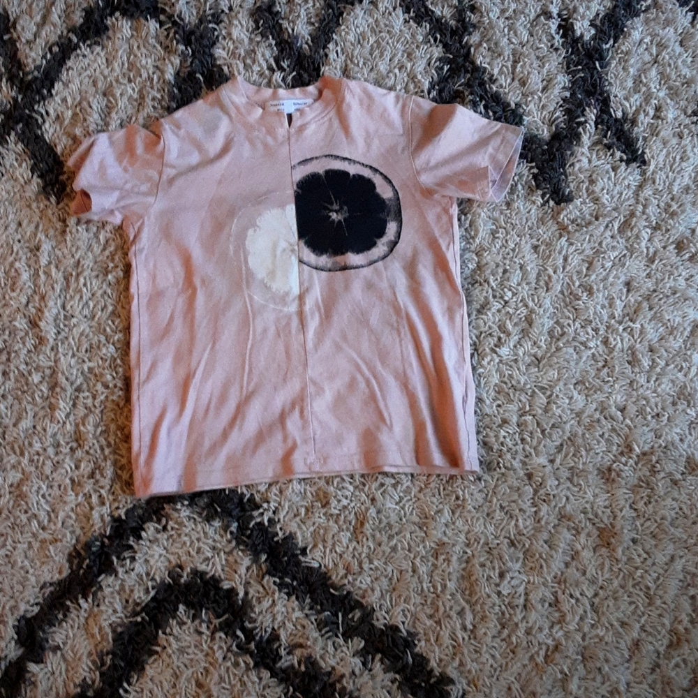 PROENZA SHOULER Black,pink and white fruit shirt